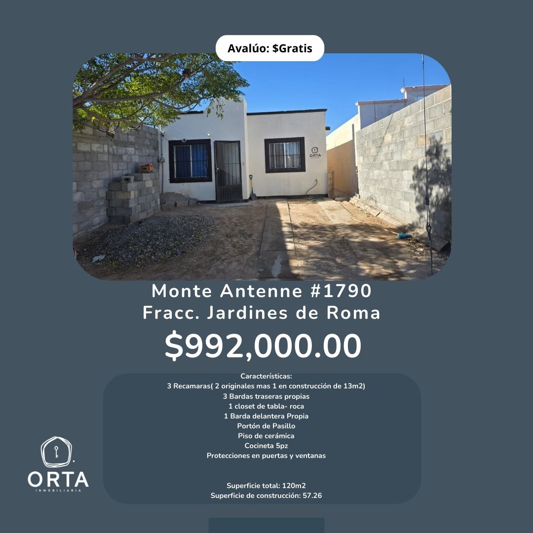 Monte Antenne #1790 Jardines de Roma